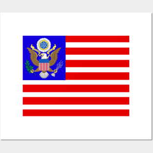 American coat of arms flag Posters and Art